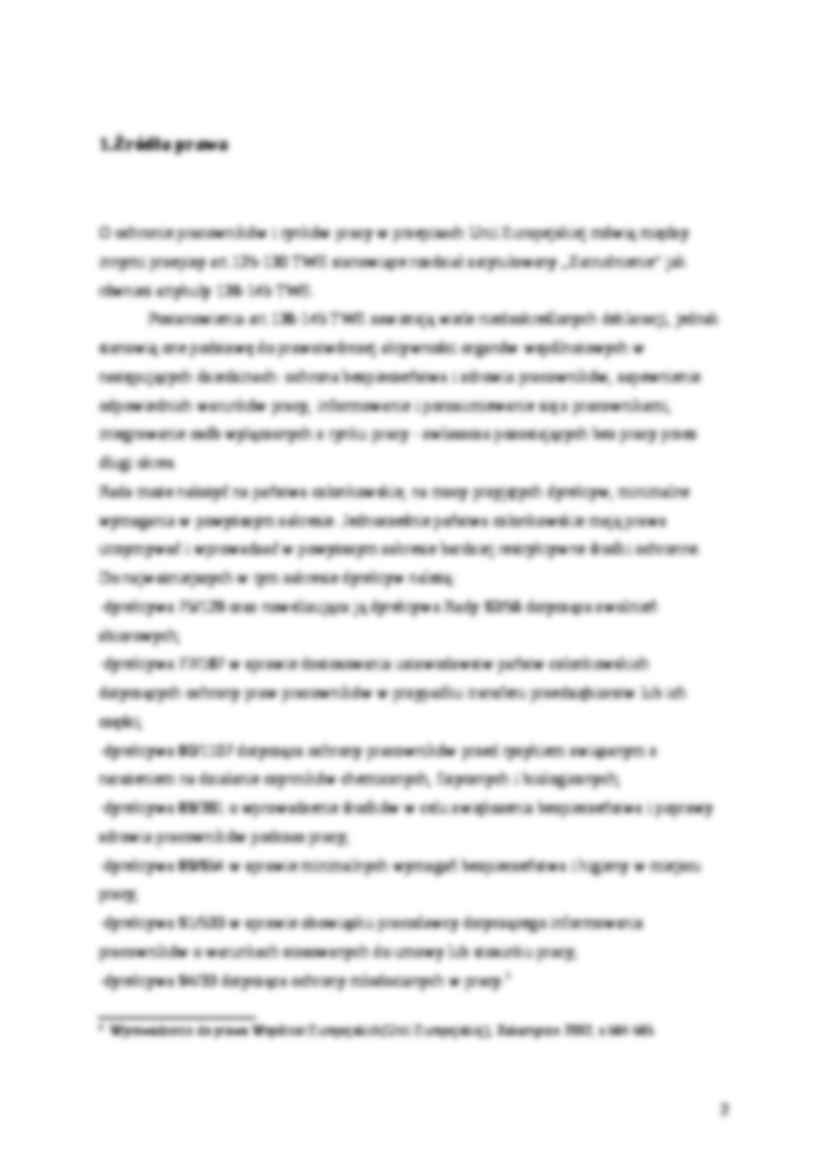Ochrona pracownika w przepisach UE - strona 2