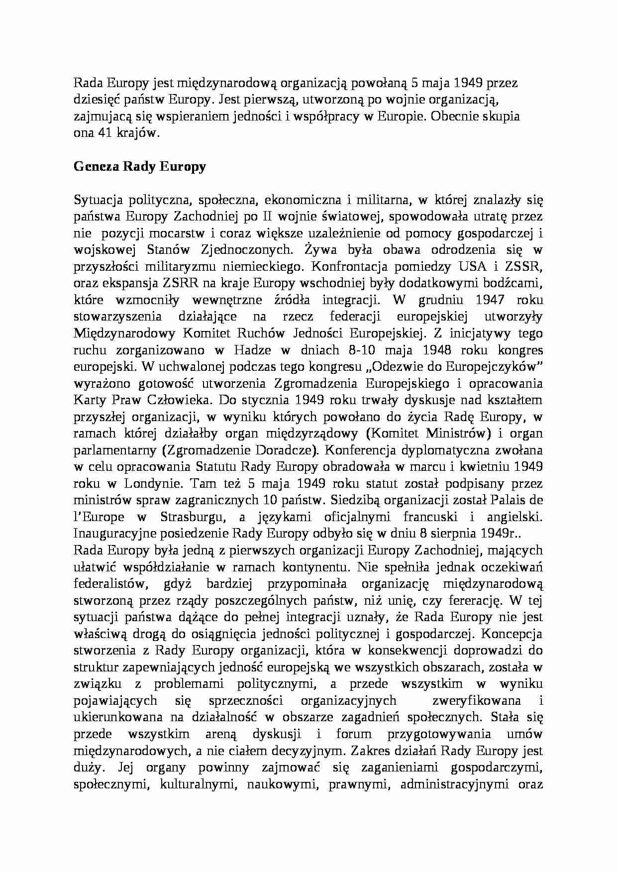 Rada Europy - strona 1
