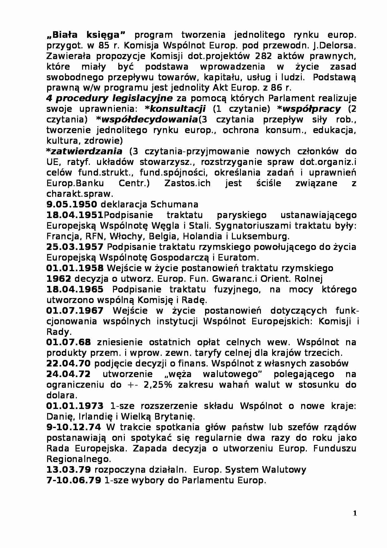 UE - najważniejsze fakty 2 - strona 1
