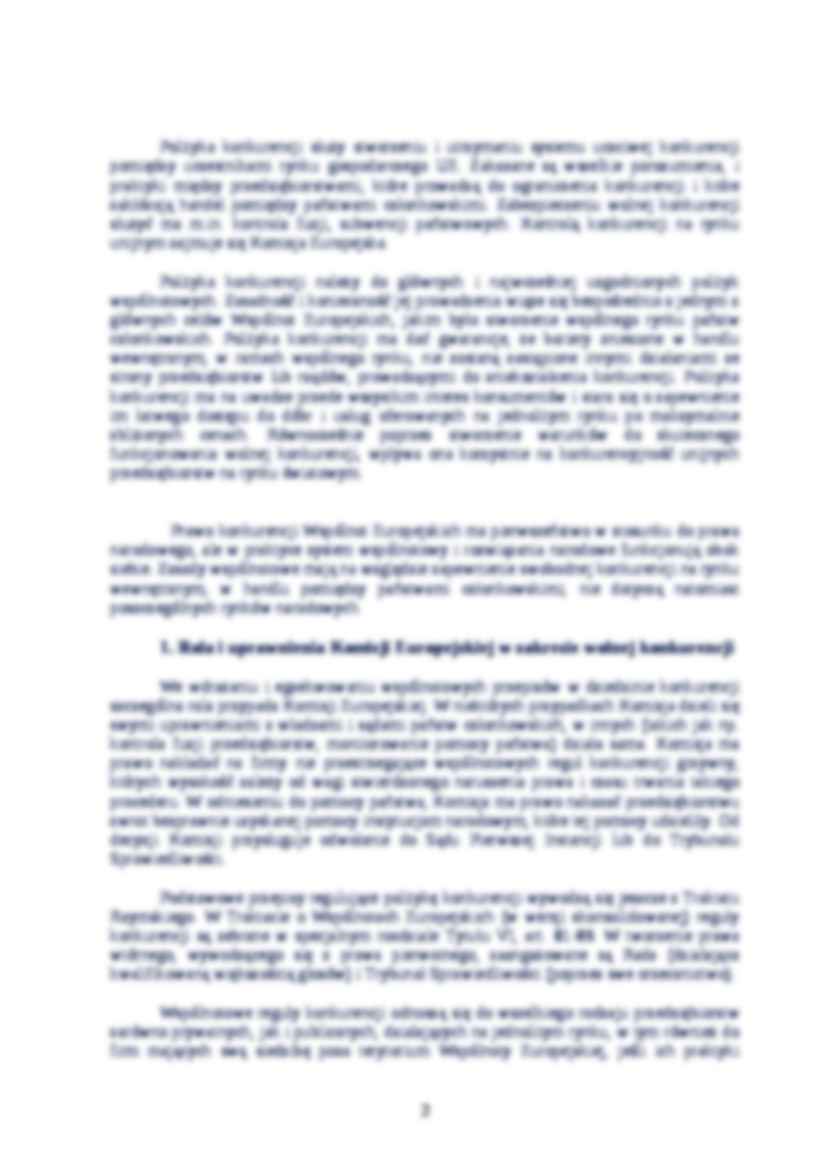 Wolna konkurencja podstaw funkcjonowania rynku UE - strona 2