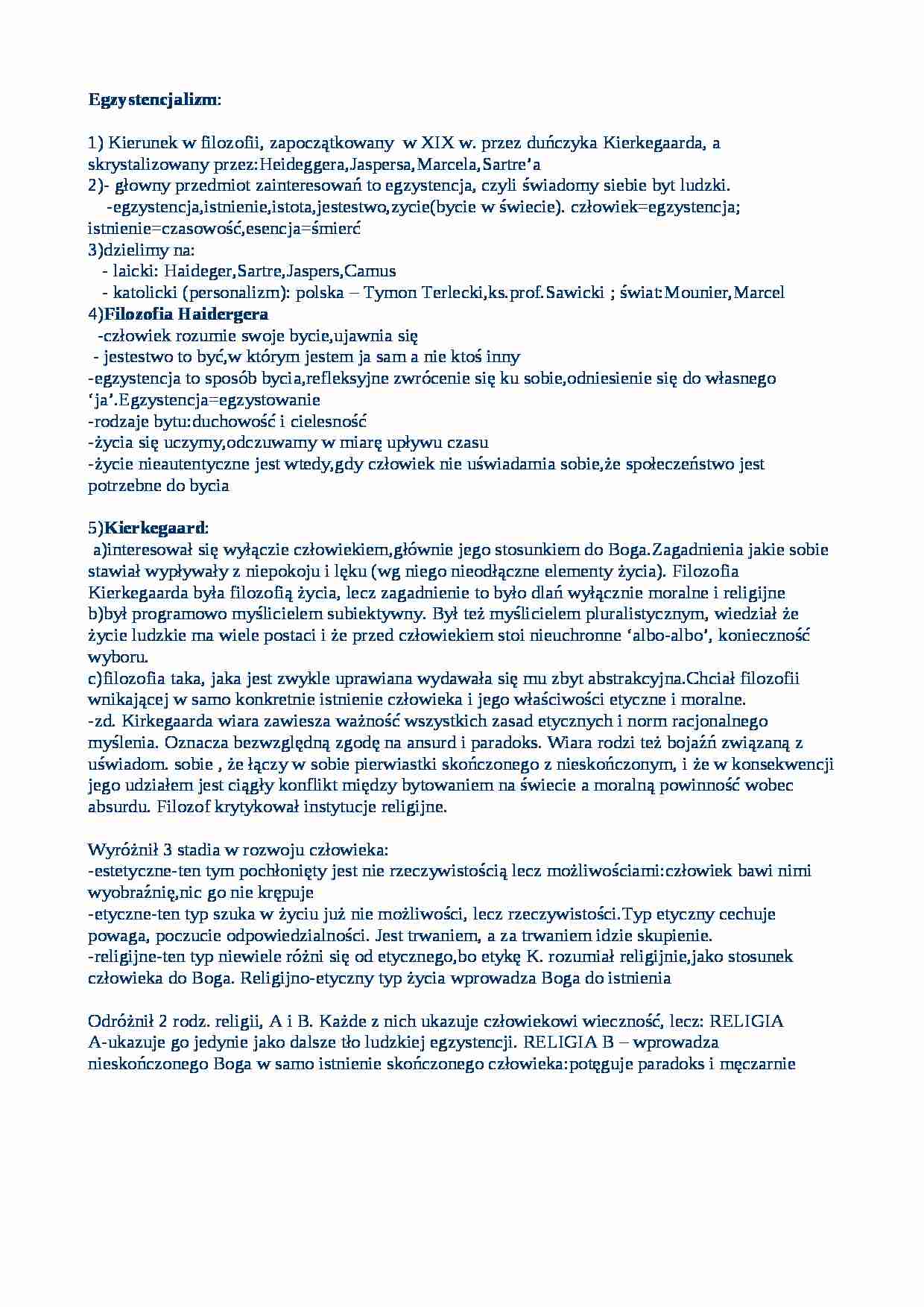 Egzystencjalizm2 - strona 1