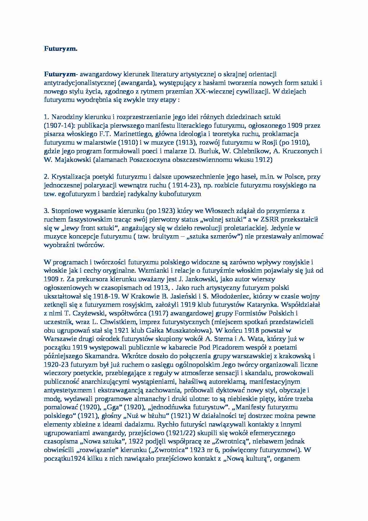 Futuryzm - strona 1
