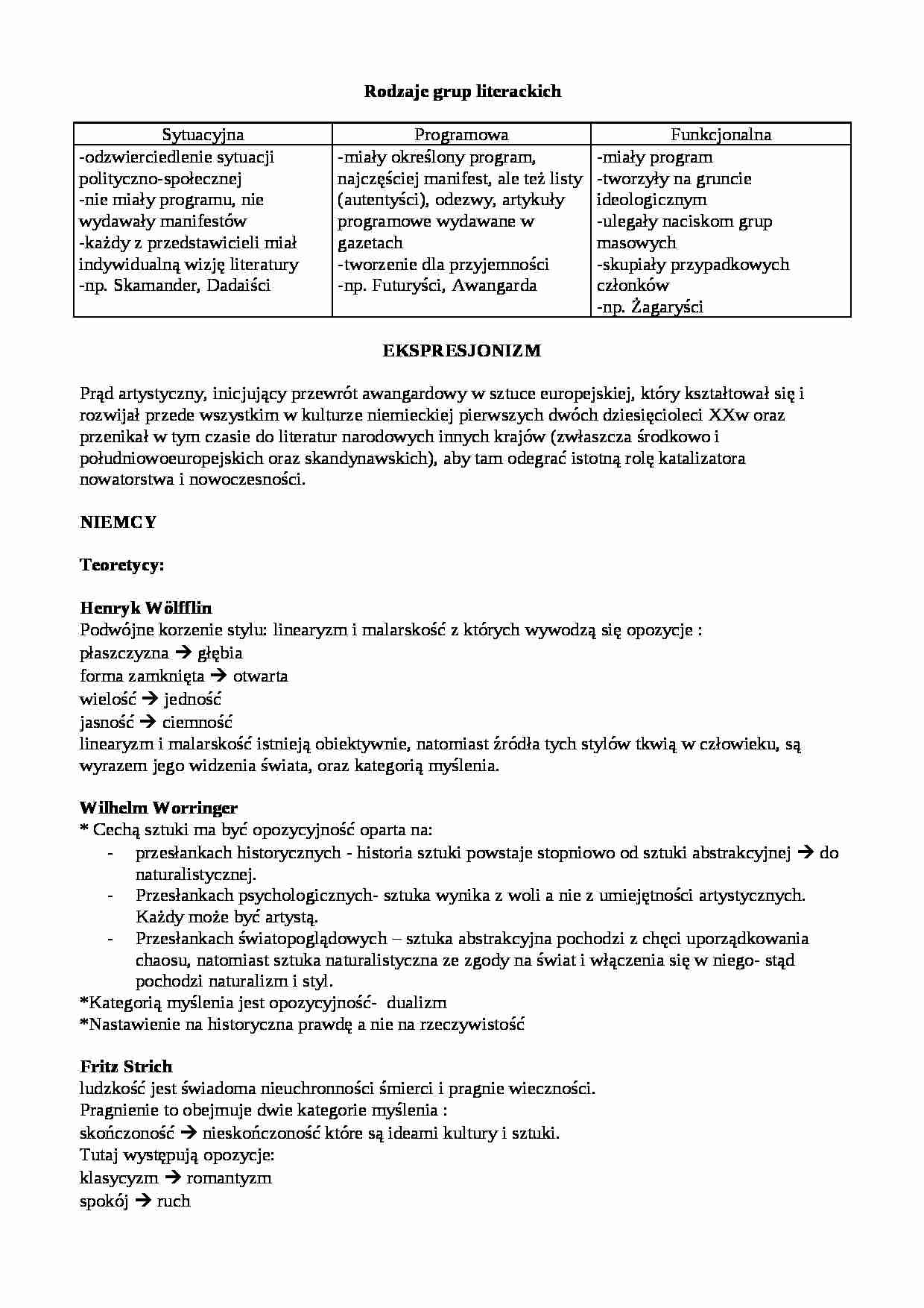 Kierunki literackie - strona 1