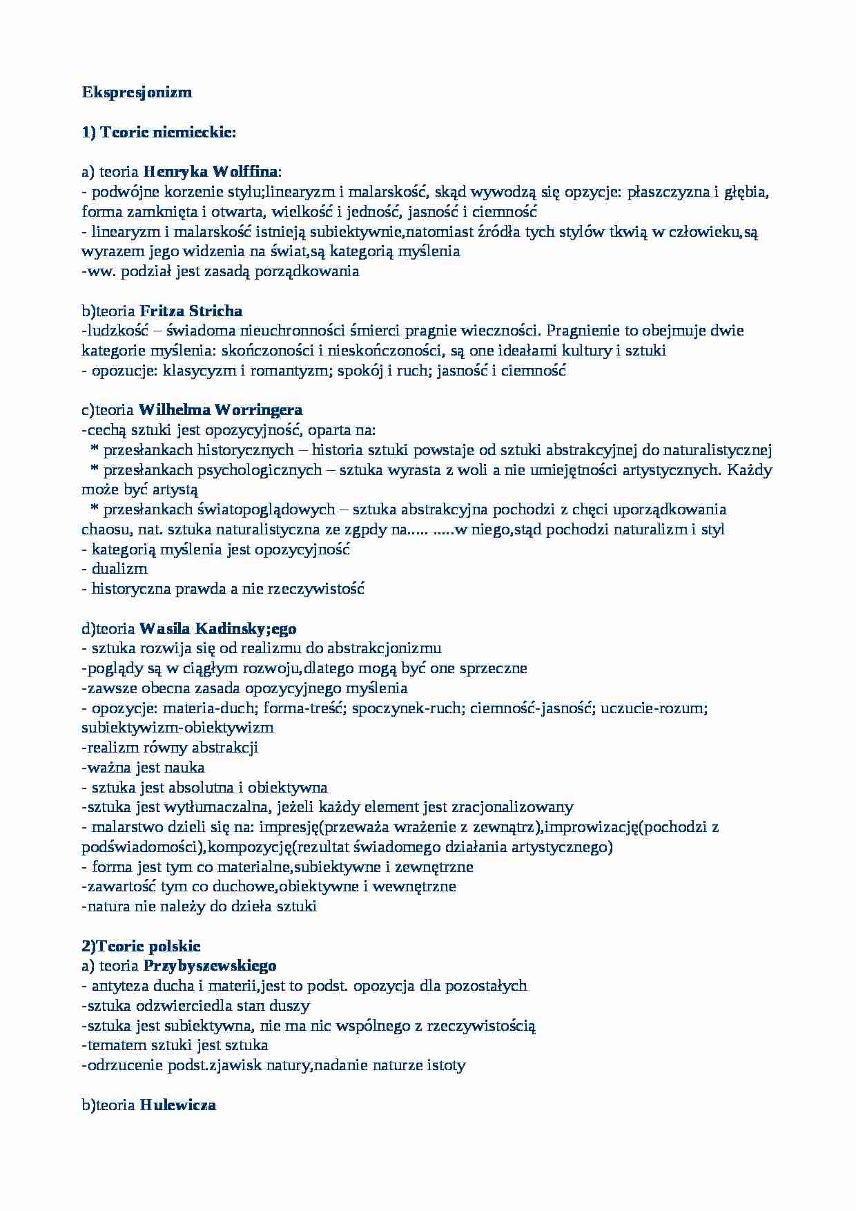 Teoretycy ekspresjonizmu - strona 1