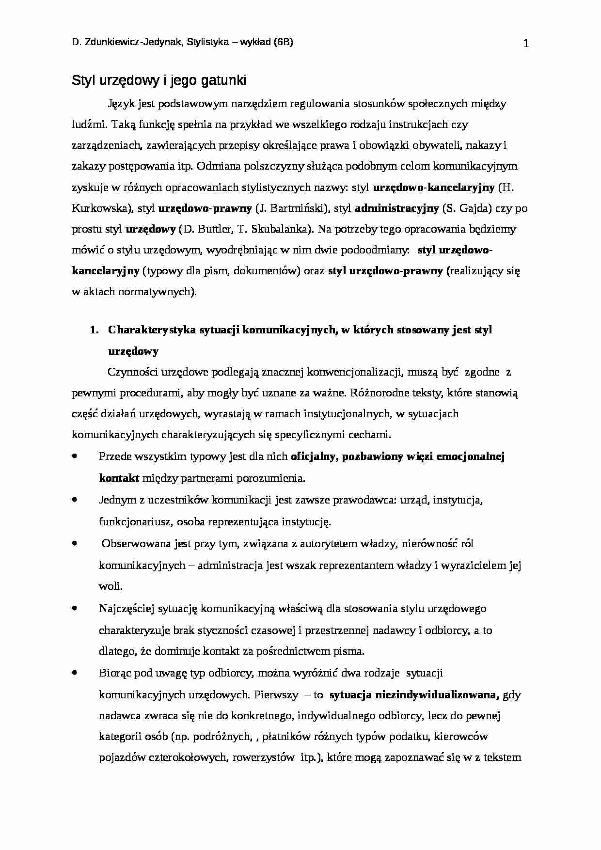 Styl urzędowy - strona 1