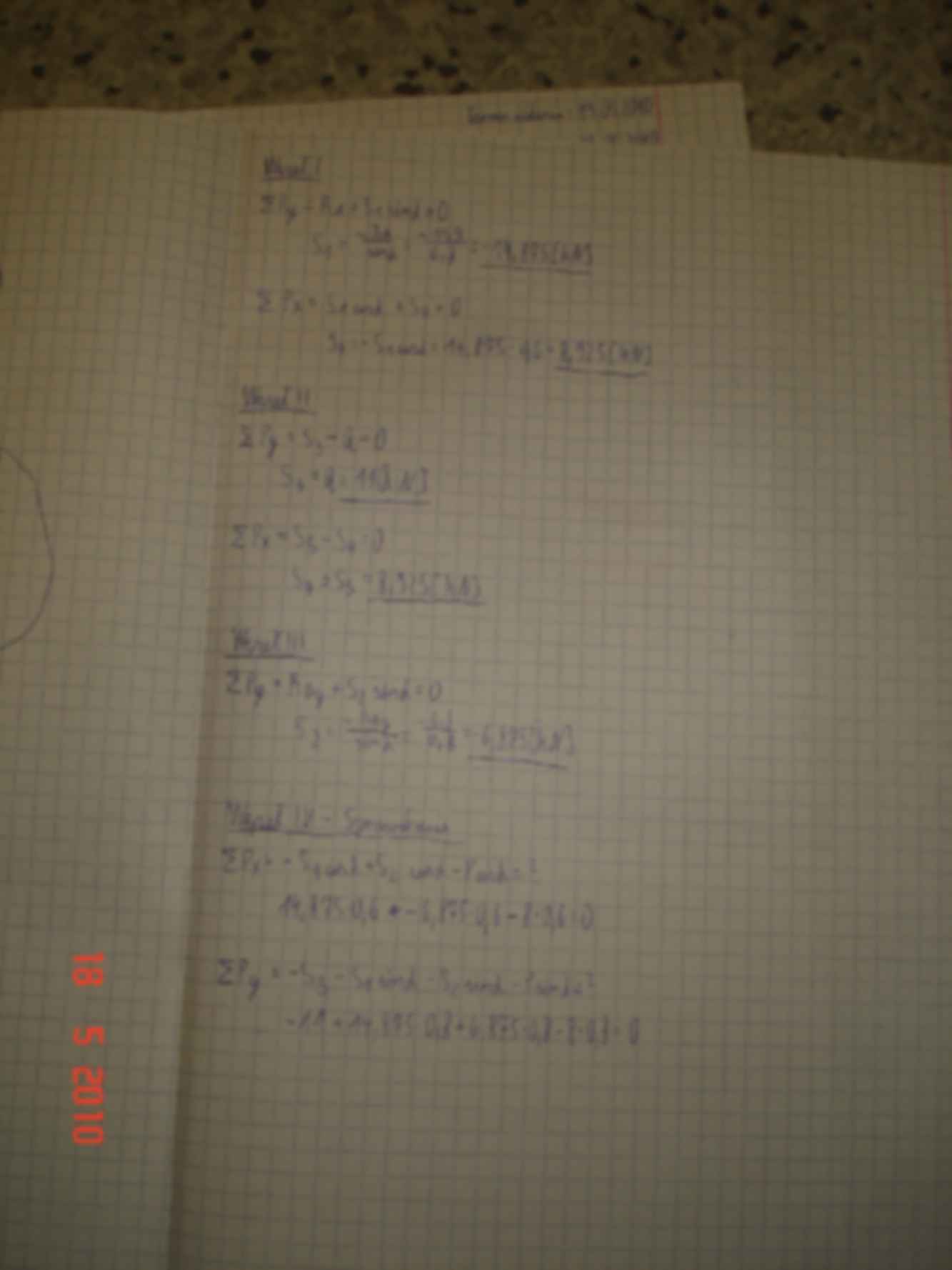 kolokwia z mechaniki, ĆWICZENIA - strona 3