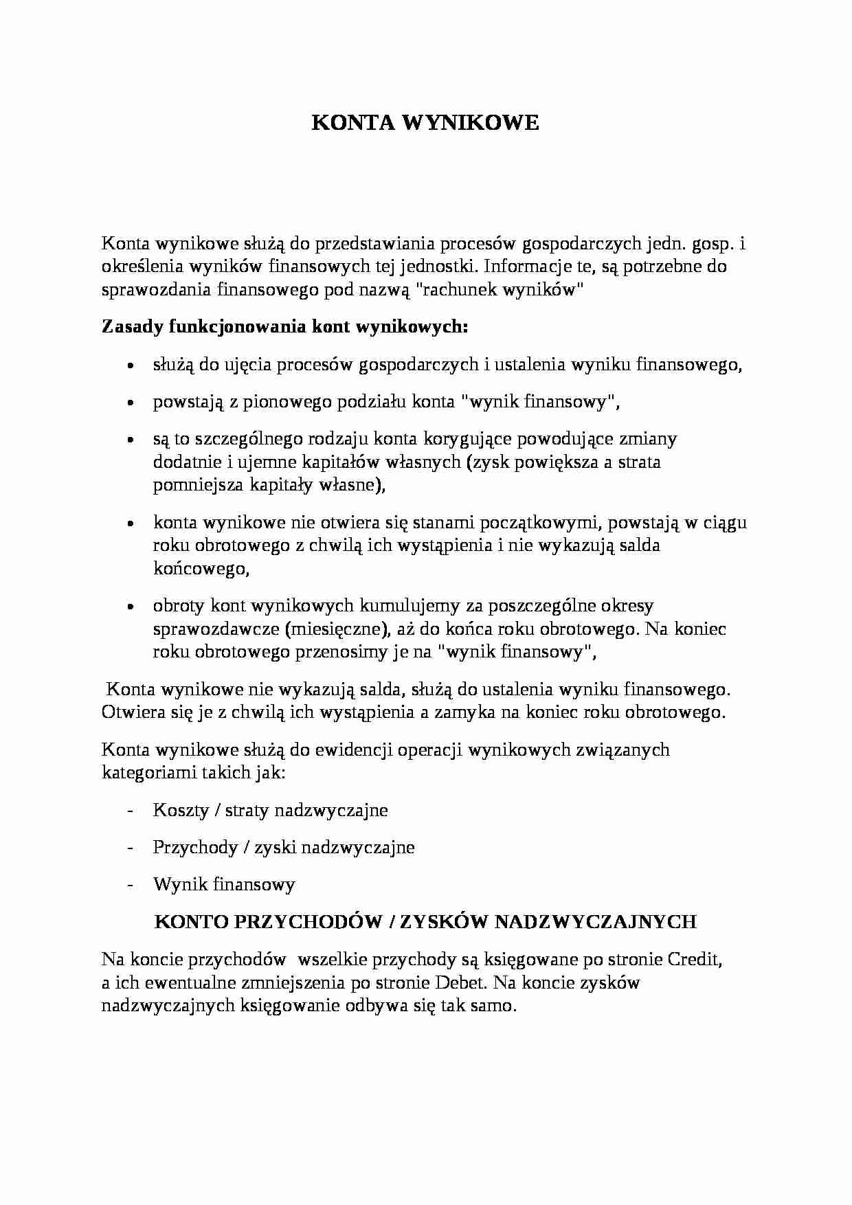 konta wynikowe - wykład - strona 1