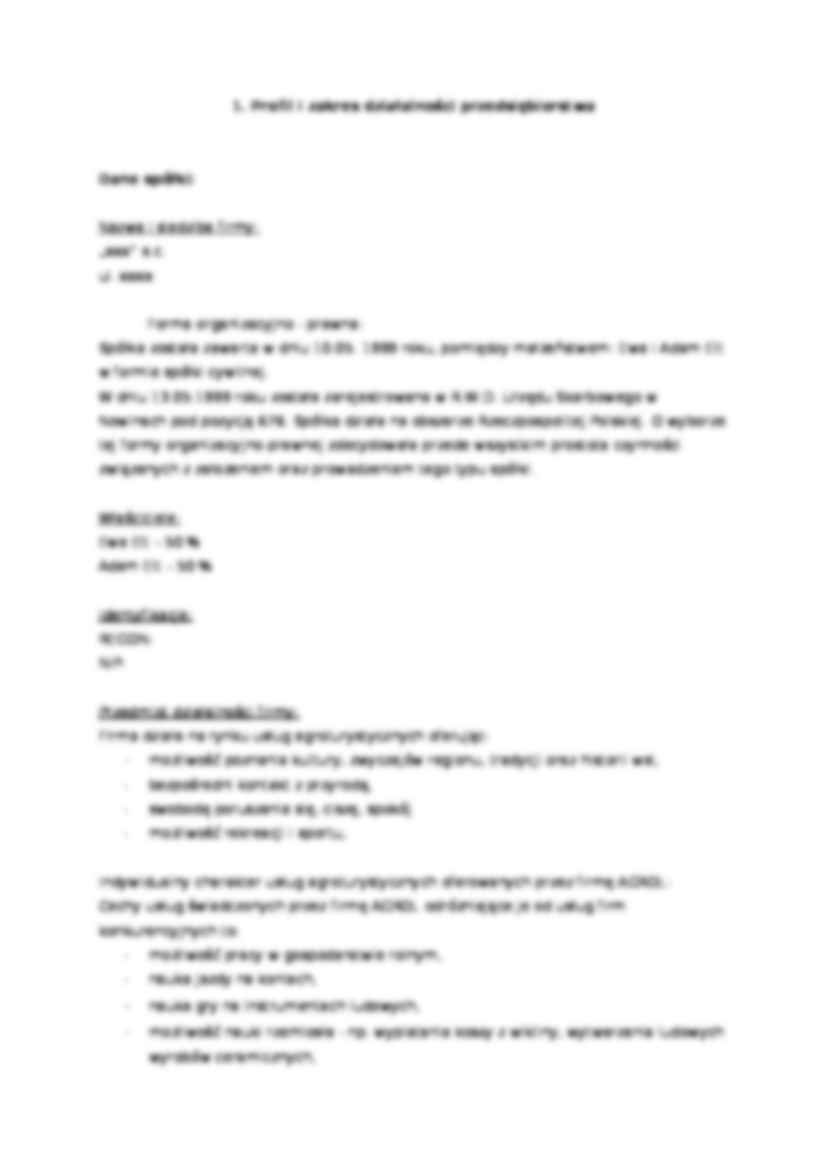 Projekt strategii przedsiębiorstwa (13 stron).doc - strona 3