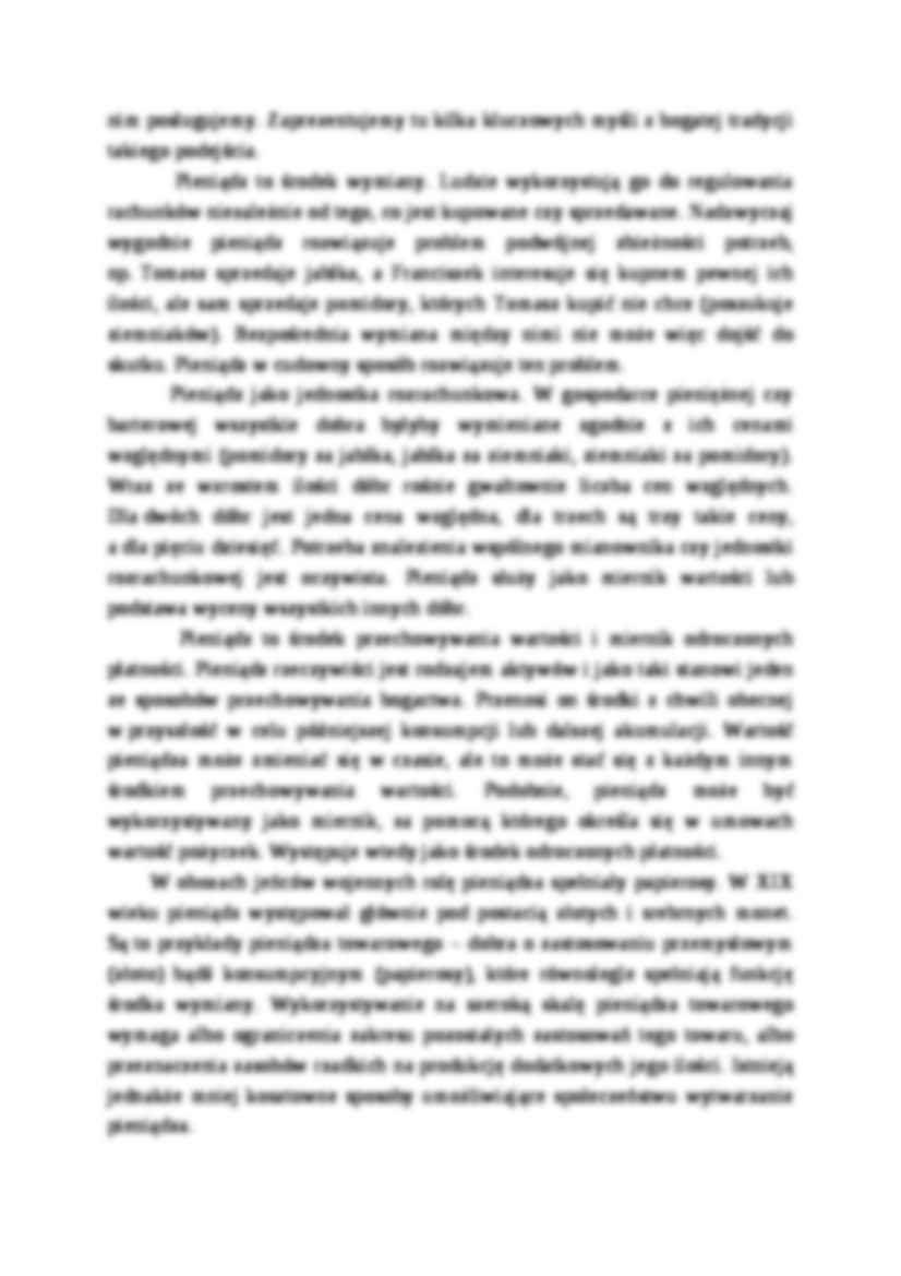 definicja pieniądza - popyt i podaż - bank - strona 2