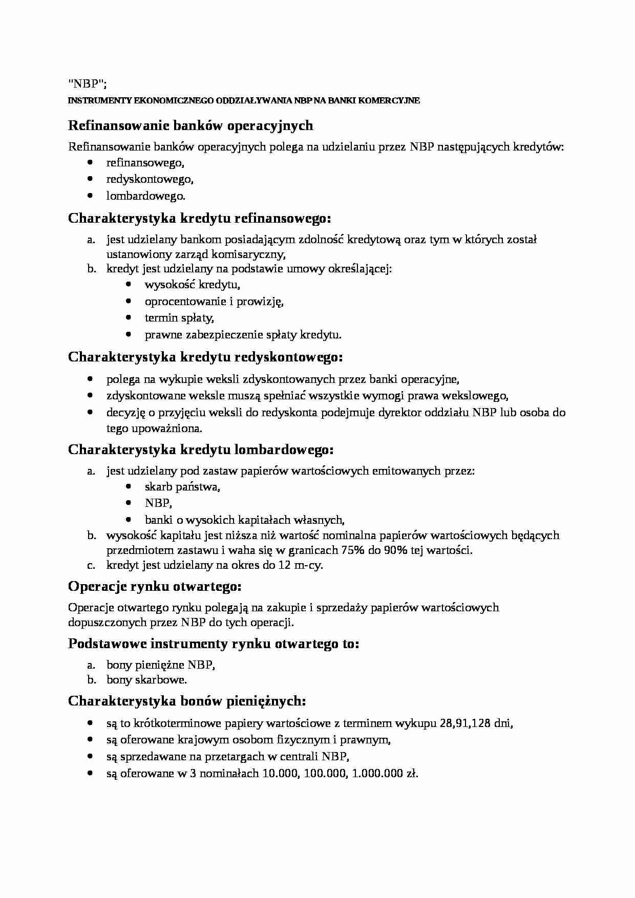 instrumenty ekonomicznego oddziaływania - wykład - strona 1