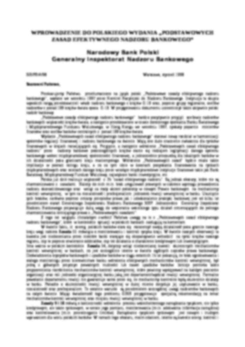 Wykład - zasady efektywnego nadzoru bankowego - strona 3