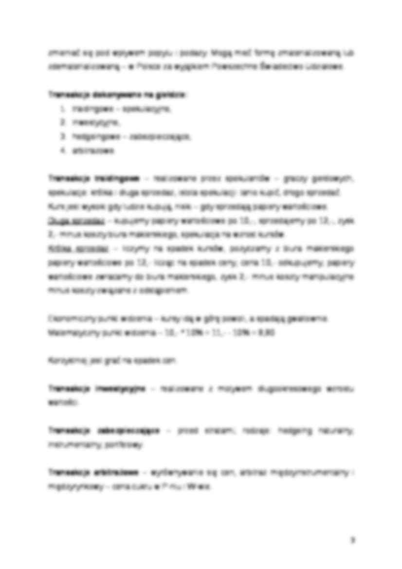 Giełdy finansowe i ich instrumenty - wykład - strona 3