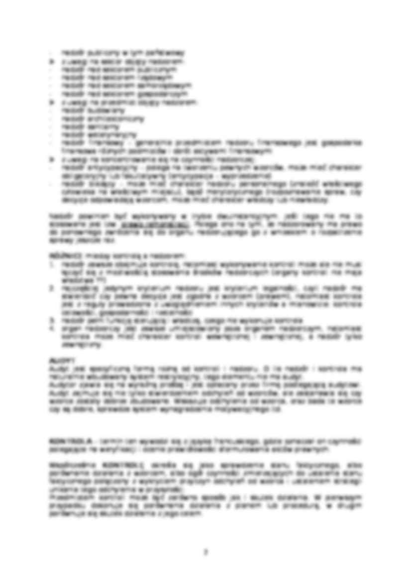 Kontrola i nadzór finansowy - wykład - strona 2