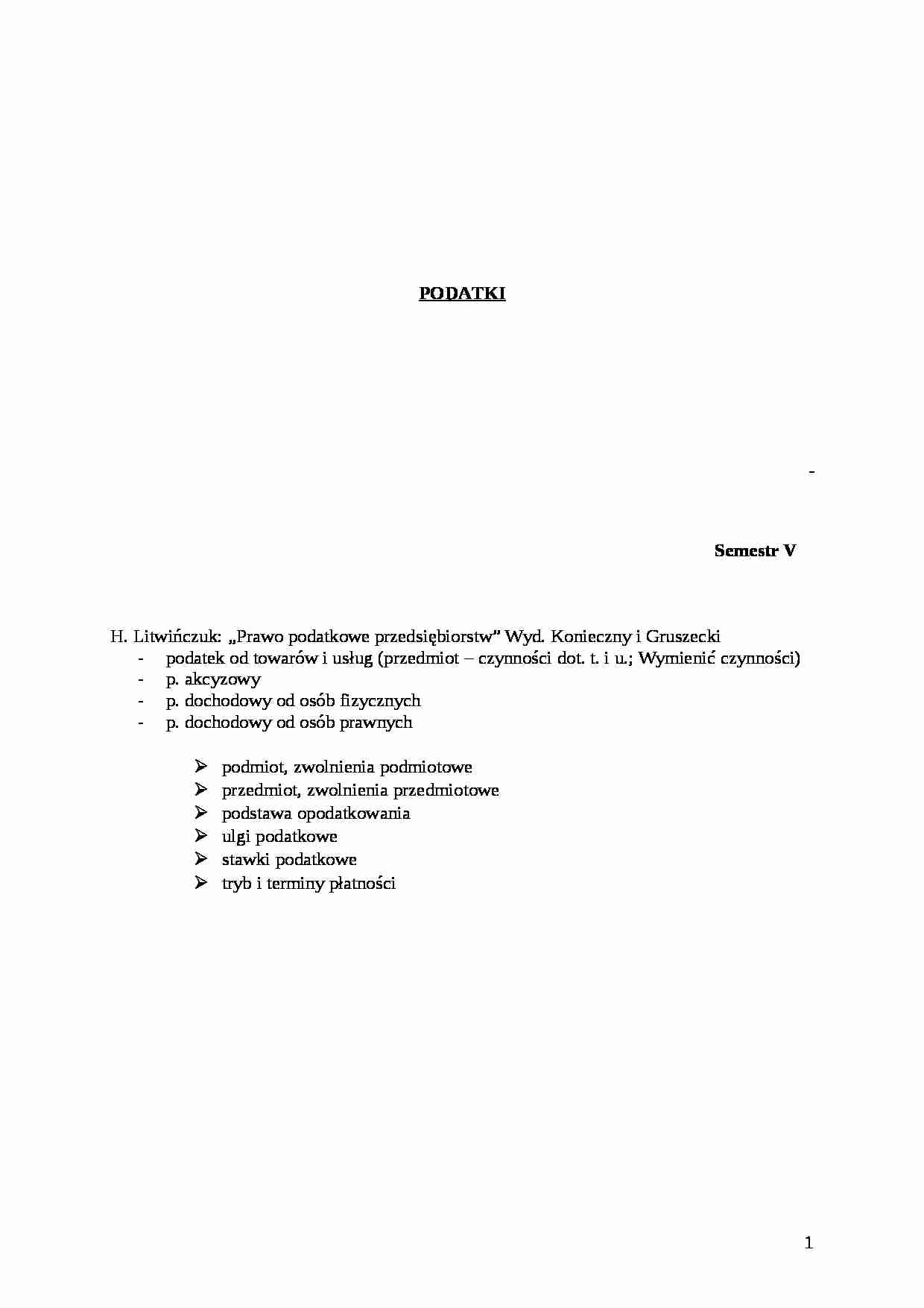 Podatki - wykład - strona 1