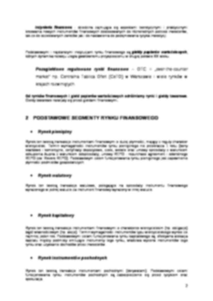 Rynki finansowe - wykład - strona 2