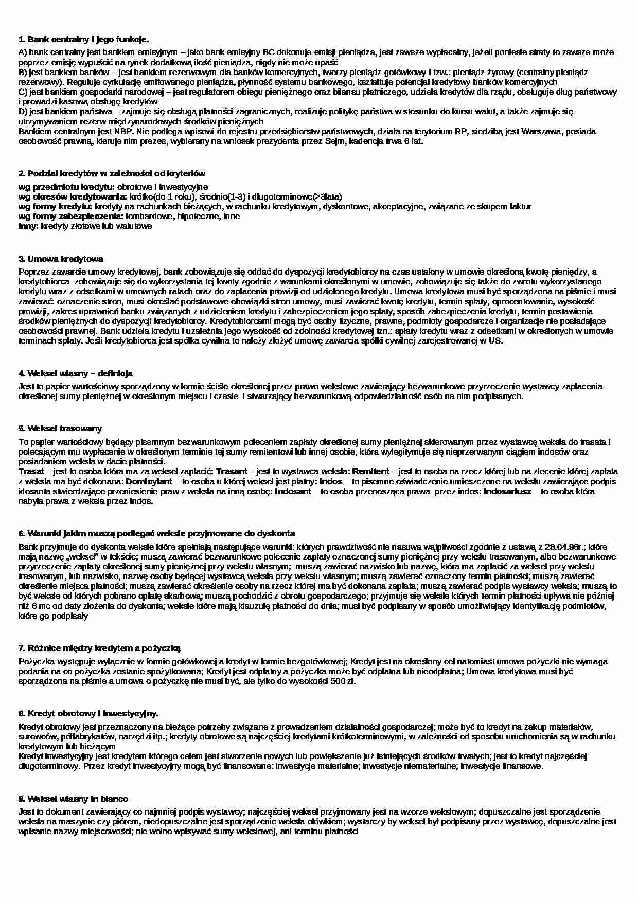 Wybrane zagadnienia finansów - wykład - strona 1