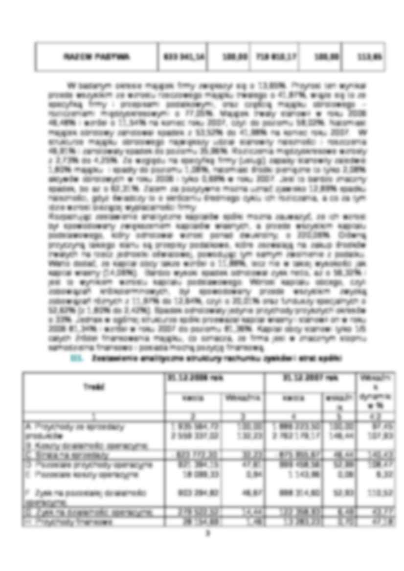 Analiza wskaźnikowa firmy cukierniczej - strona 3