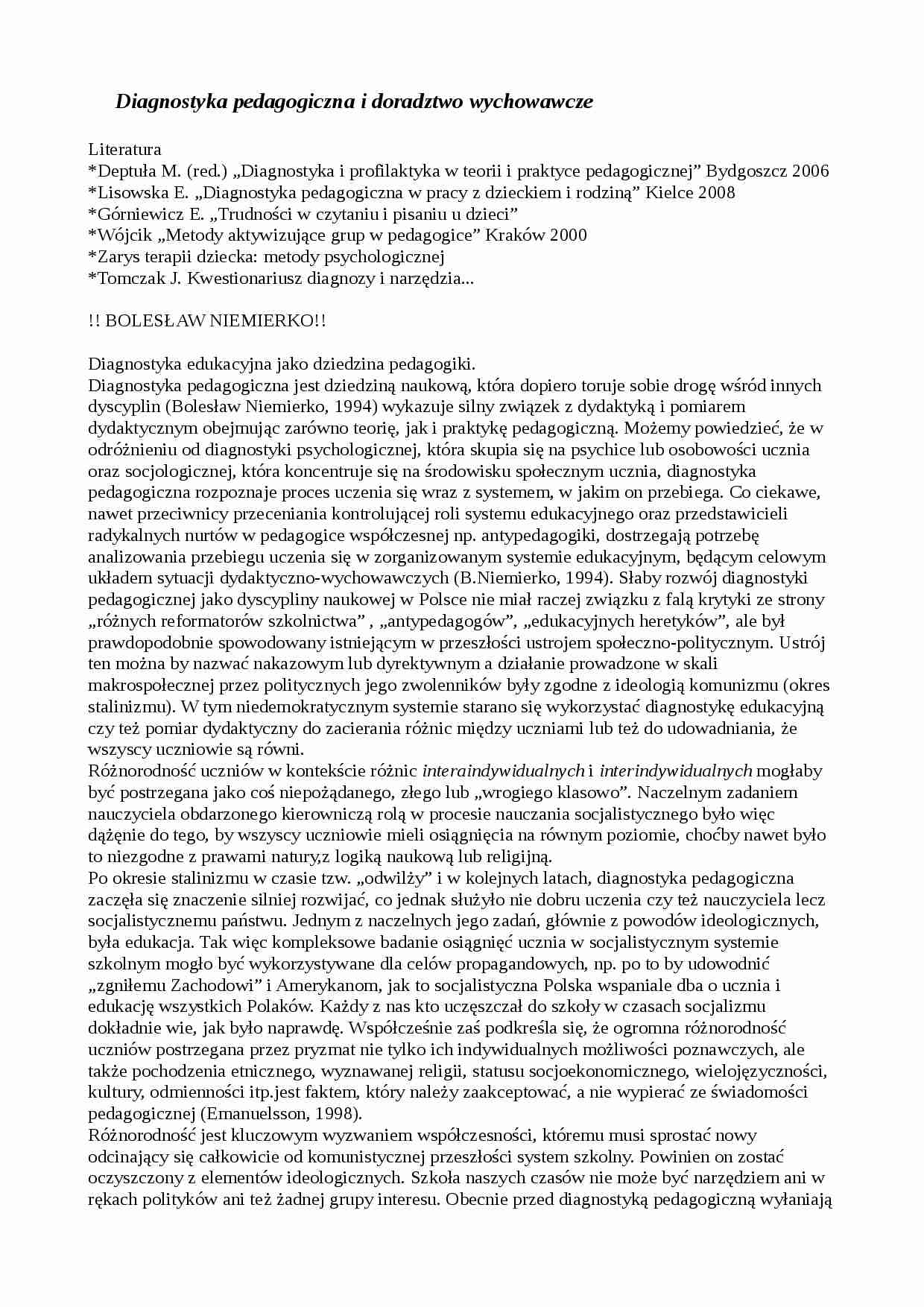 Niemierko,ocenianie, pomiar - strona 1