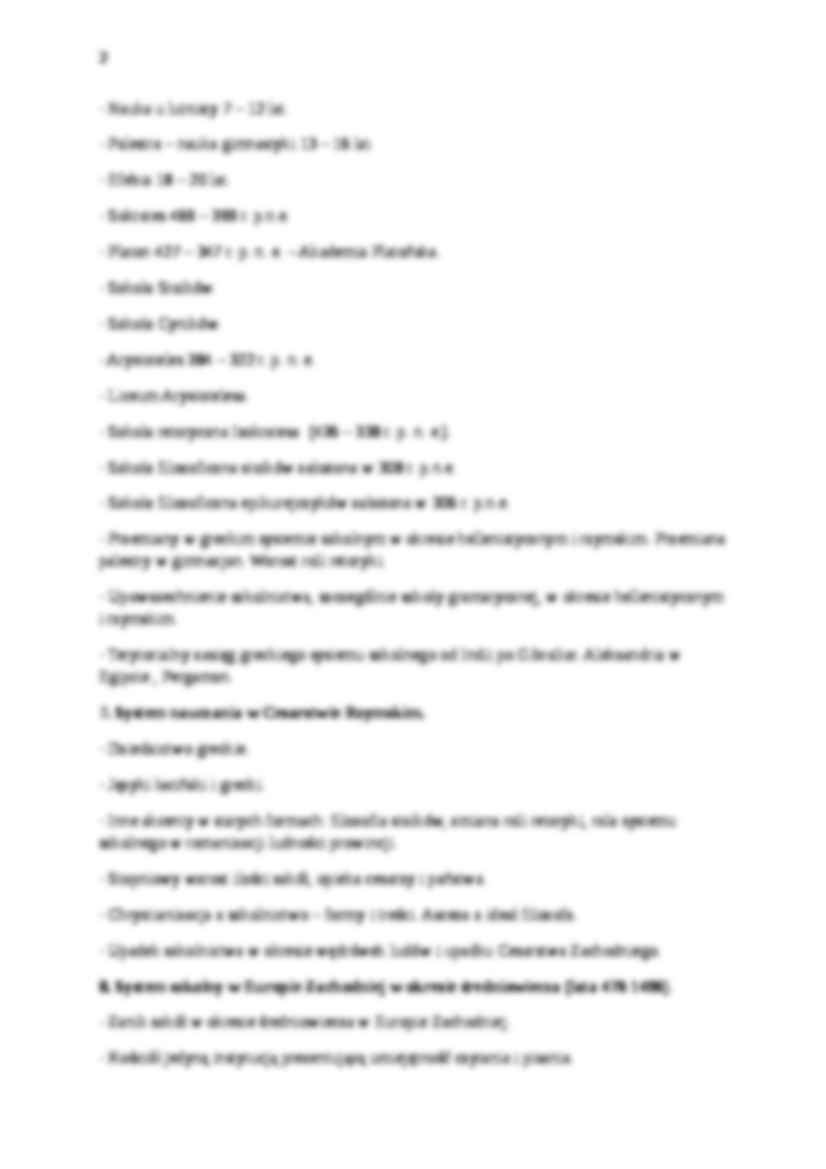Pojęcia i systemy pedagogiczne - historia - strona 2