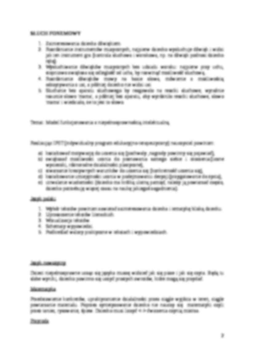 Pedagogika specjalna - wykłady i ćwiczenia - strona 2