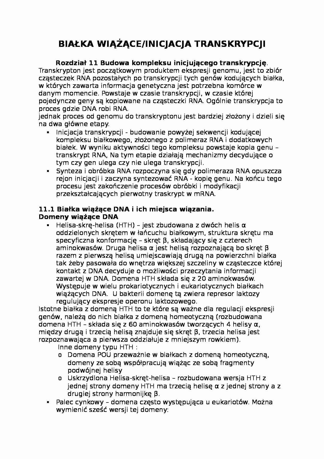 Inicjacja transkrypcji - strona 1