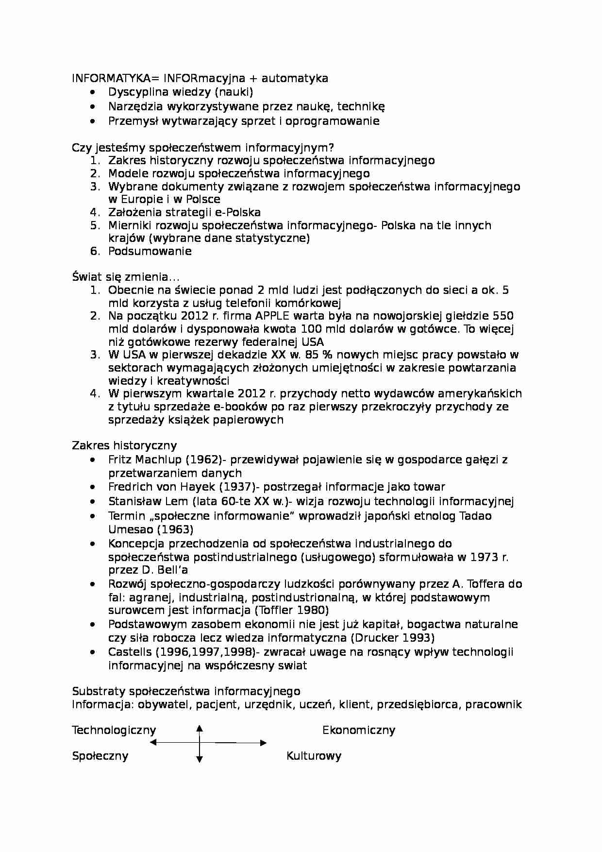 Technologia informacyjna- notatki FIZOZ 2012/2013 - strona 1