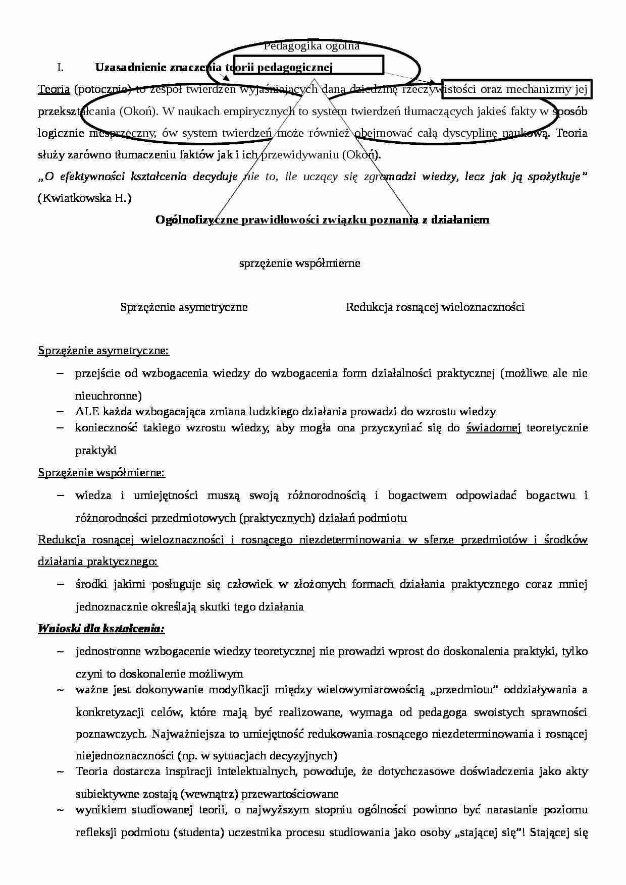 Pedagogika ogólna - Teoria krytyczna - strona 1