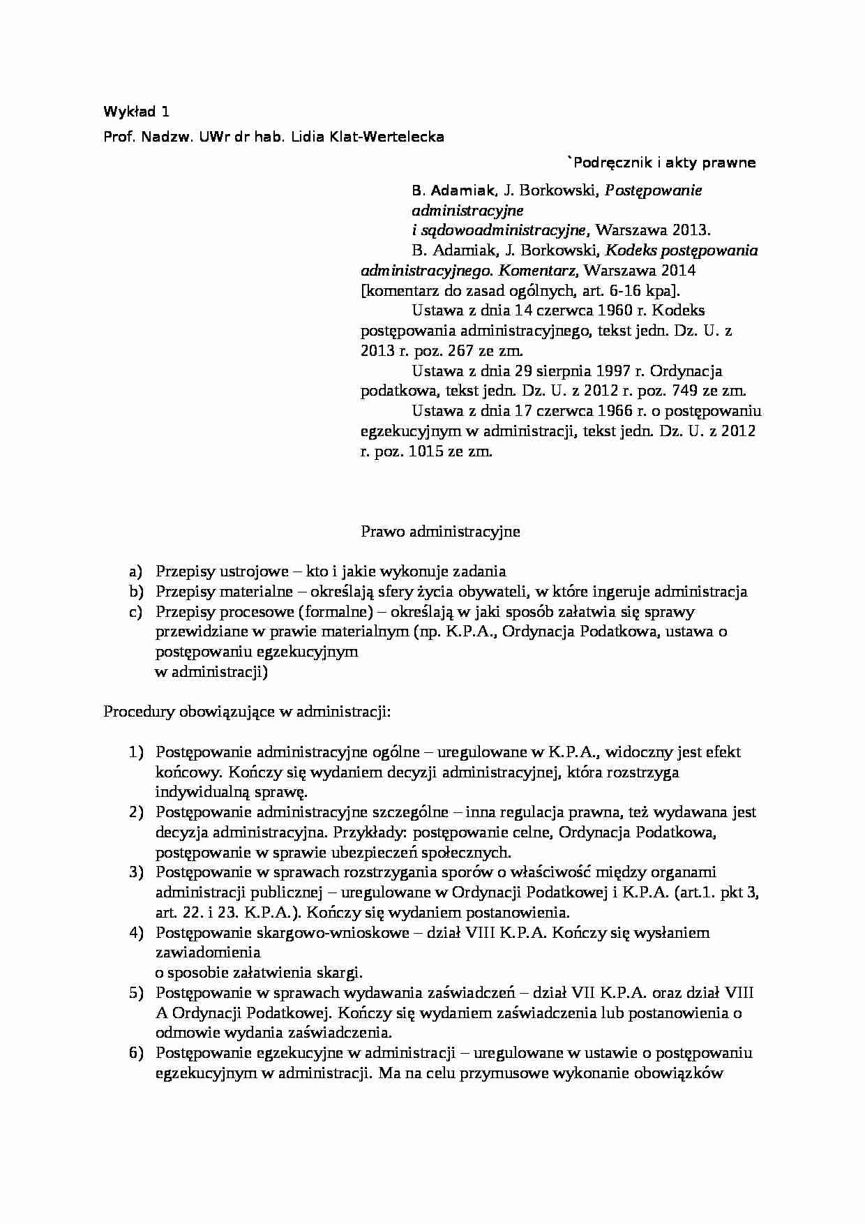 KPA- zasady obowiązywania, postępowanie ogólne - strona 1