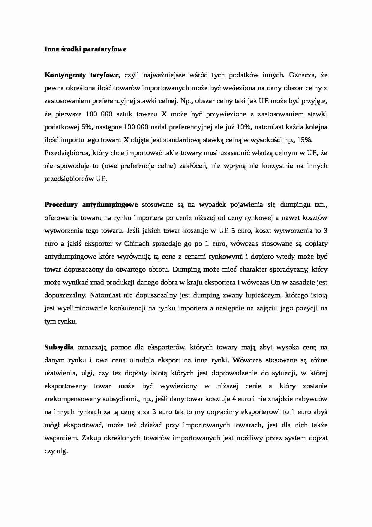 Międzynarodowe stosunki gospodarcze - strona 1