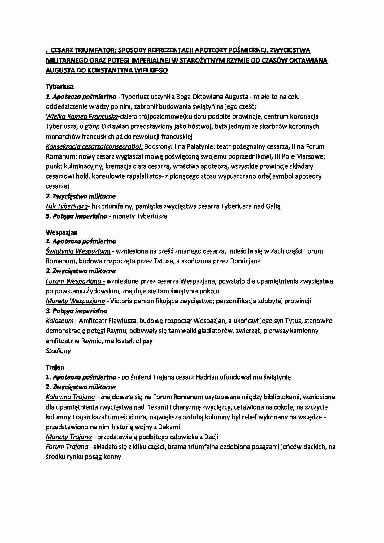Cesarz triumfator- Wykład - strona 1