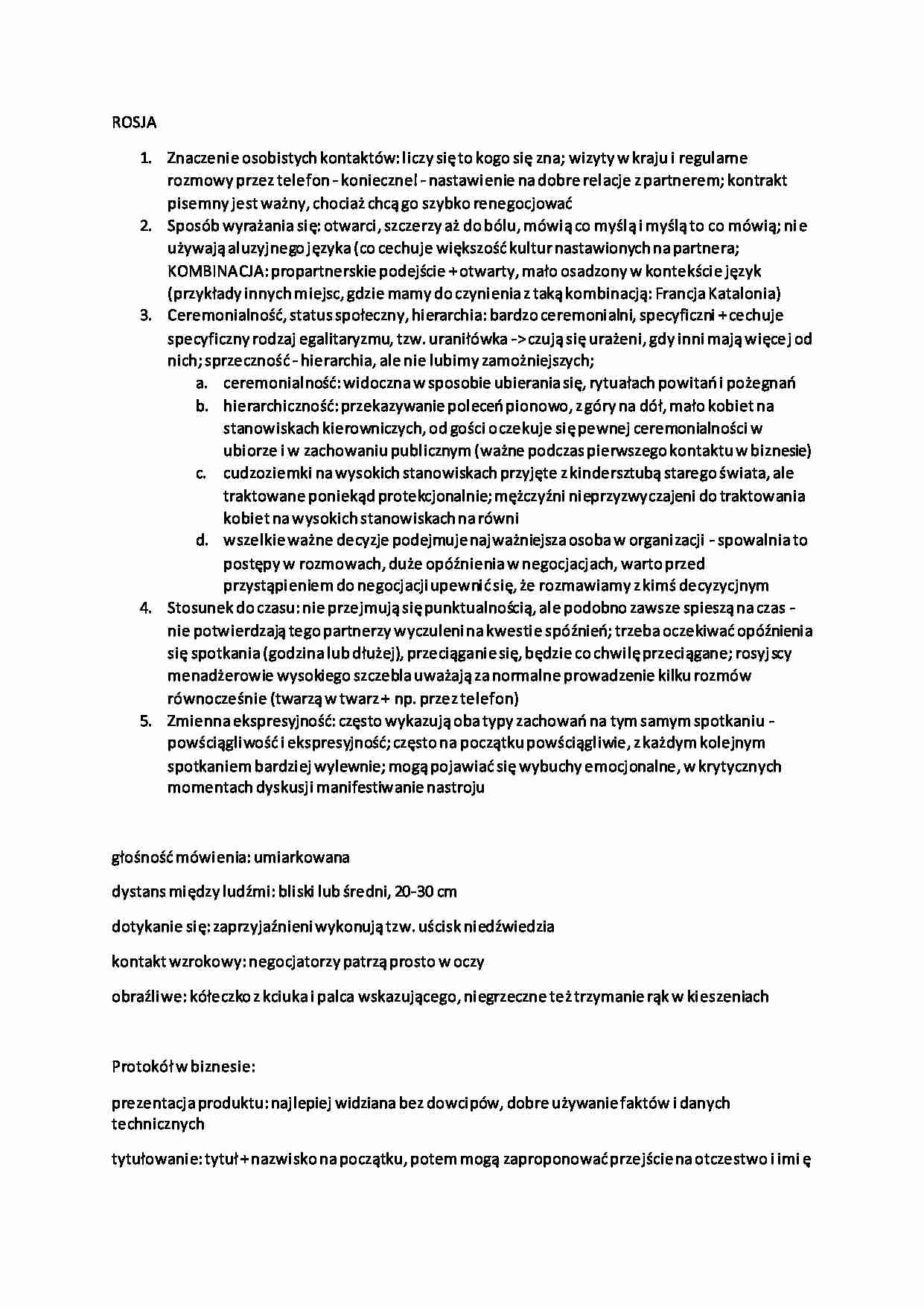 Rosja - negocjacje międzynarodowe - strona 1
