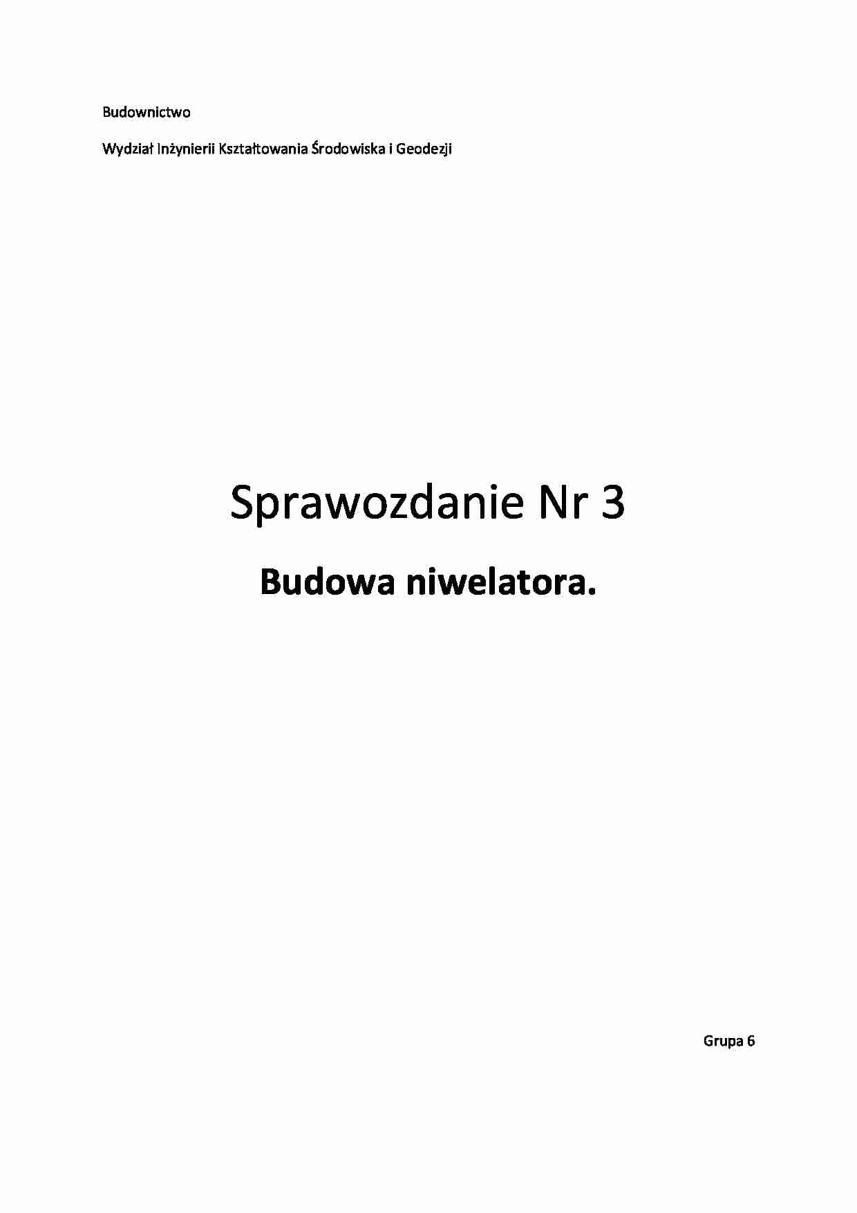 Budowa niwelatora - ćwiczenie 3 - strona 1