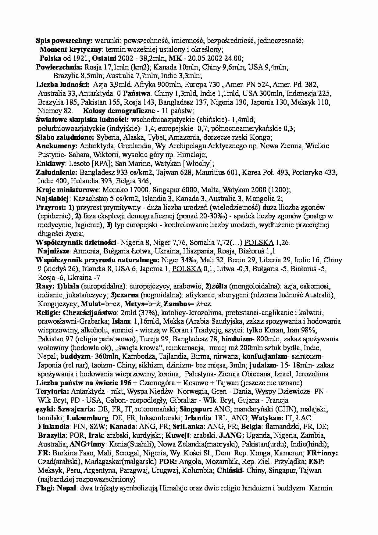 Geografia ekonomiczna - omówienie - strona 1