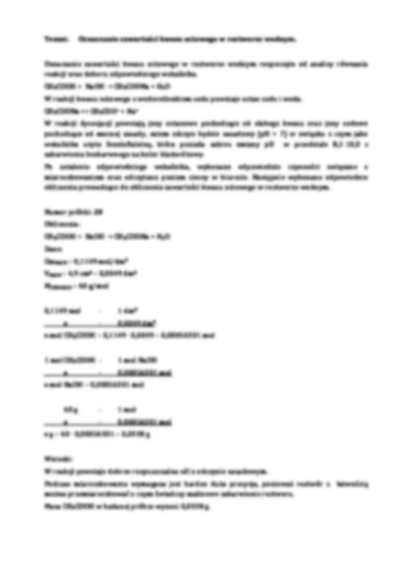 Ocznaczanie zawartości NaOH i C2H4O2 w roztworze wodnym - strona 2