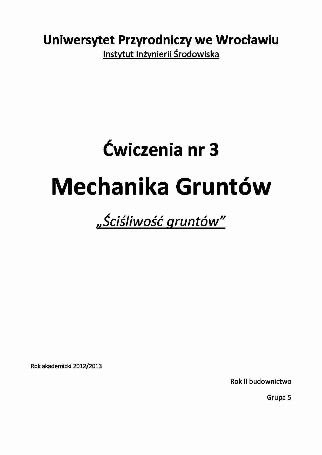 L2 - ściśliwość gruntów  - Odkształcenie - strona 1