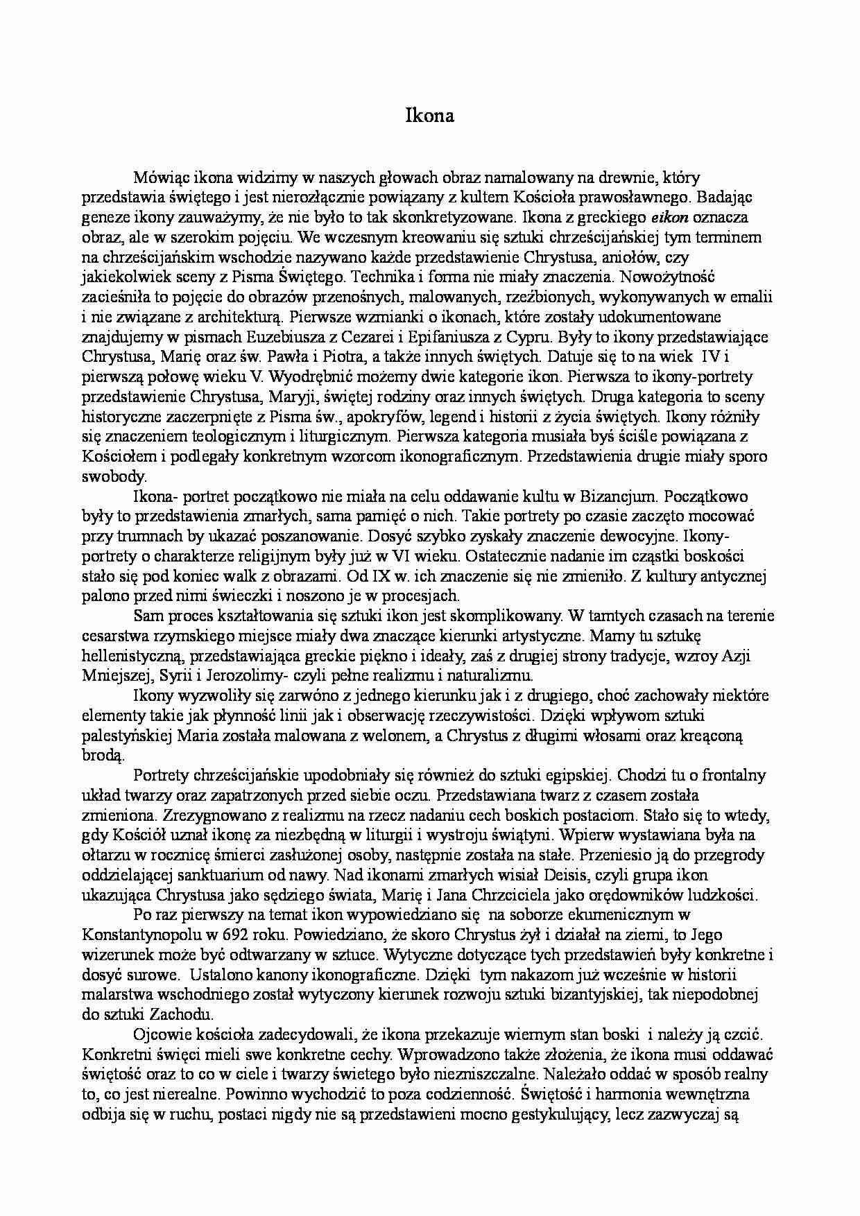 Ikona- sztuka biznatyńska - strona 1