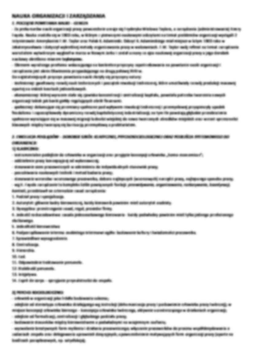 Zarządzanie - wykłady dr JAWORSKI - strona 2