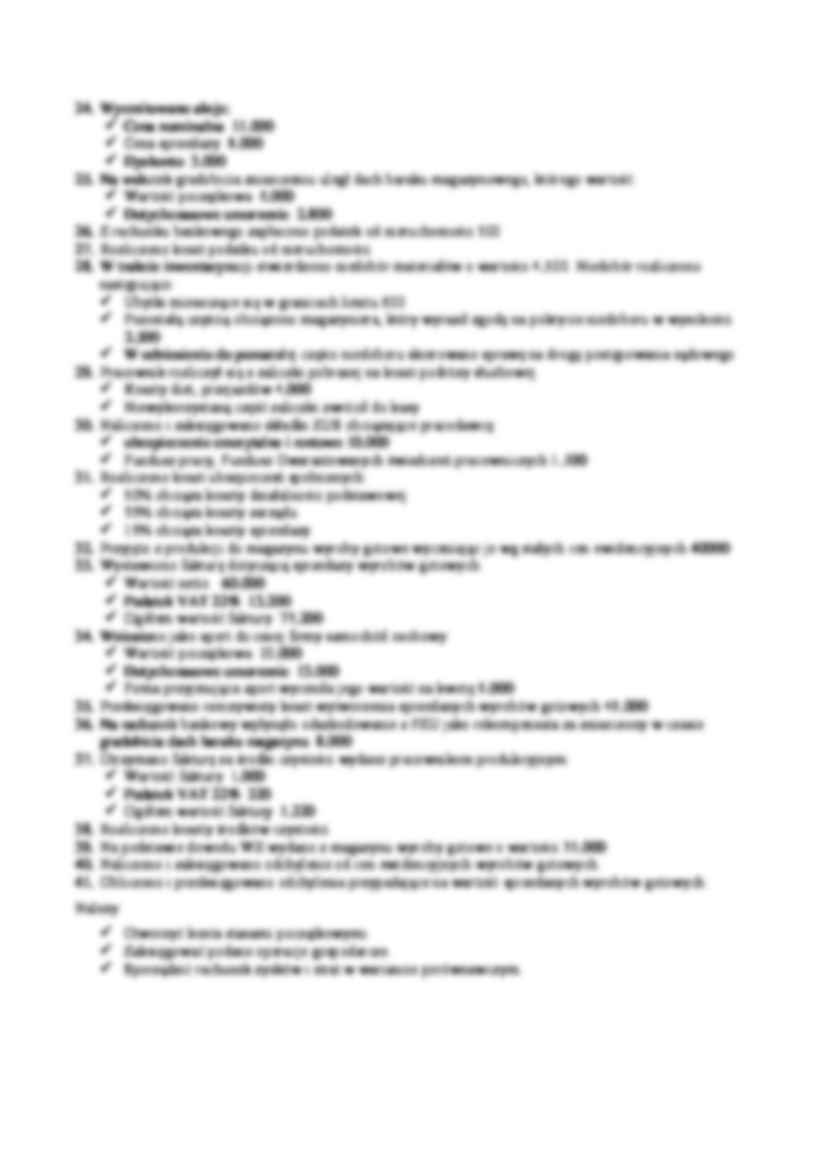 Rachunkowość finansowa egzamin Alfa - strona 3