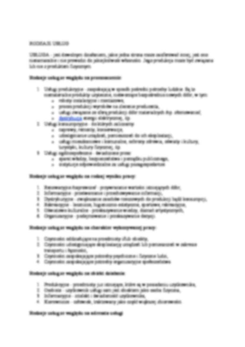 Zarządzanie produkcją i usługami -  PODSTAWOWE RÓZNICE MIĘDZY WYROBEM A USŁUGĄ - strona 3