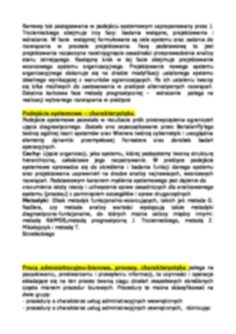 Organizacja i Zarządzanie - opracowane pytania do egzaminu, alfabetycznie - strona 3