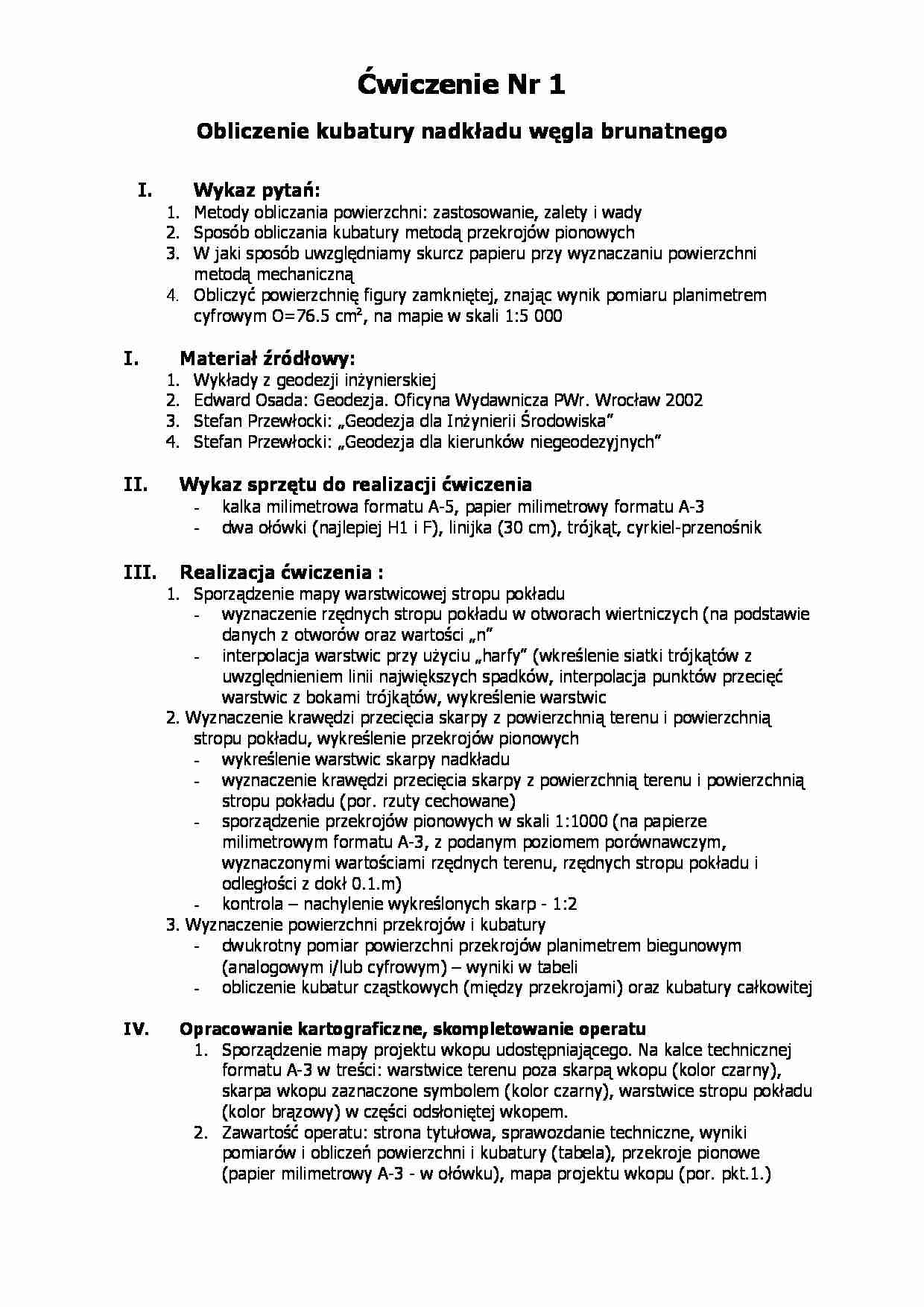 Kubatura Instrukcja - strona 1