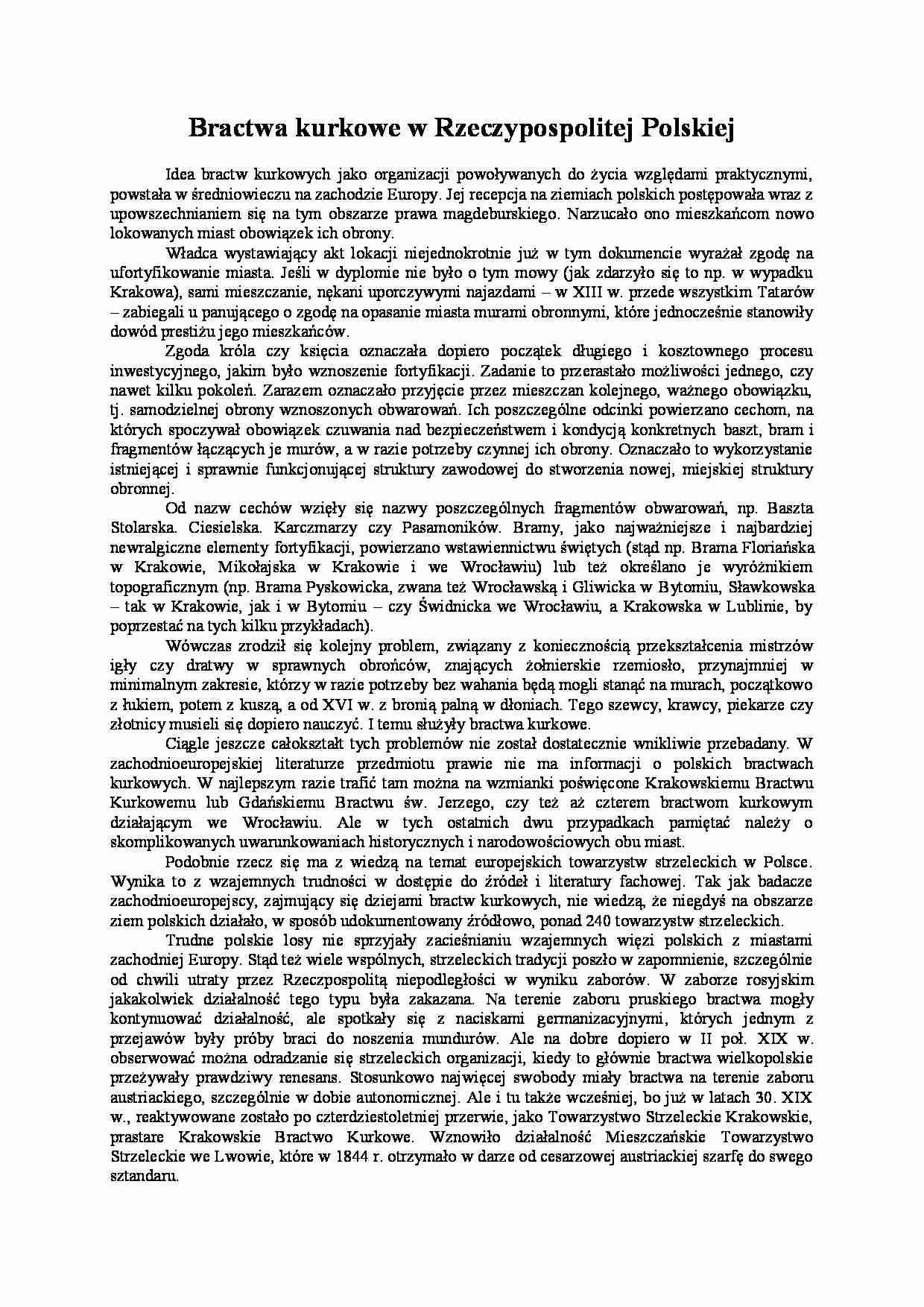 Bractwo Kurkowe - strona 1