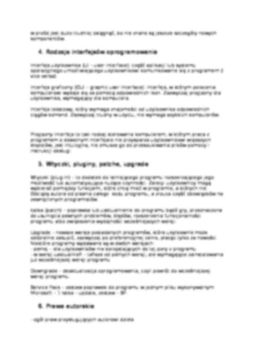 Informatyka prowadzący dr Motyka  Opracowanie tez egzaminacyjnych - strona 2