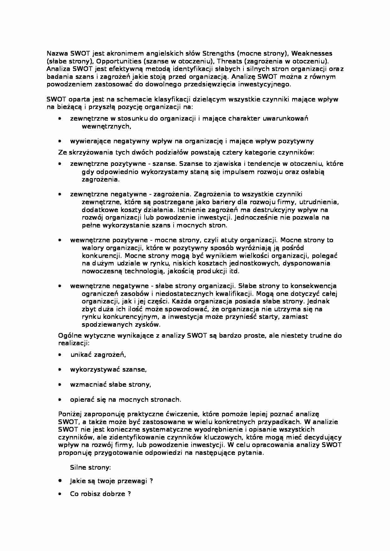 Opis analizy SWOT.doc - strona 1