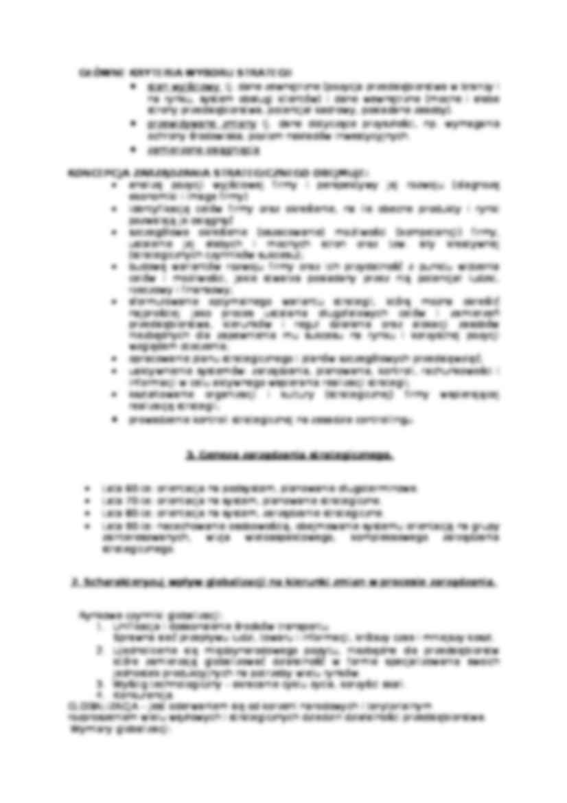 Zarządzanie strategiczne - 29 zagadnień - strona 2