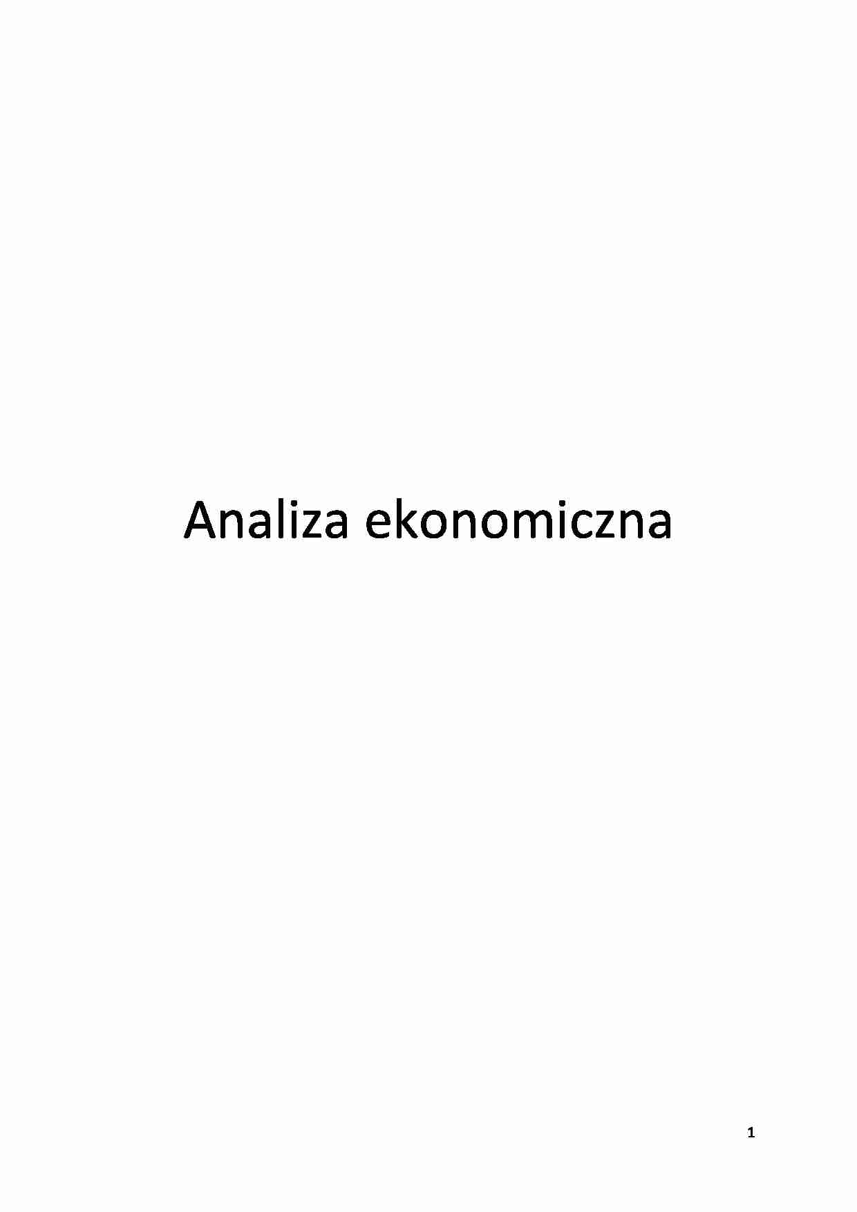 Analiza Ekonomiczna - wskaźniki - teoria - strona 1