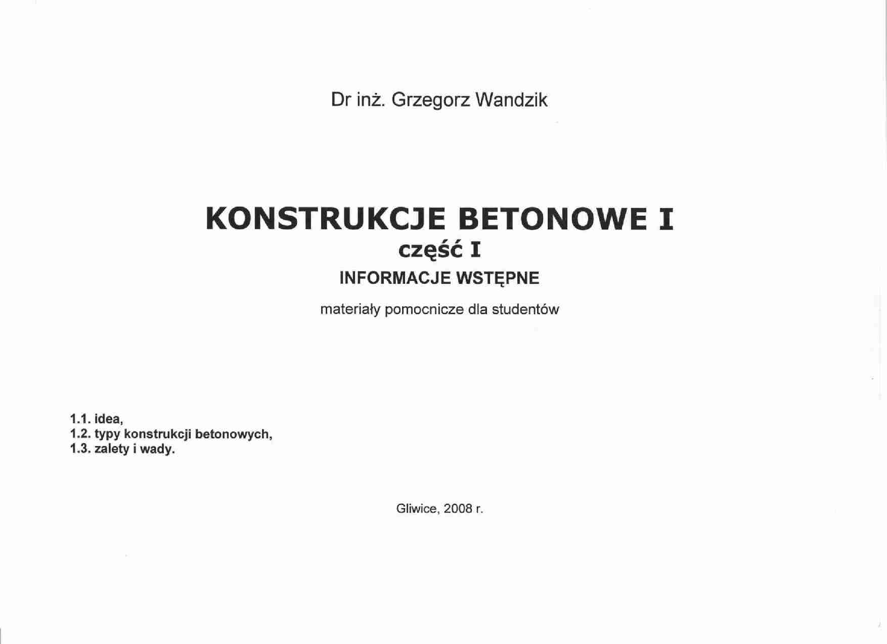 Konstrukcje betonowe - strona 1
