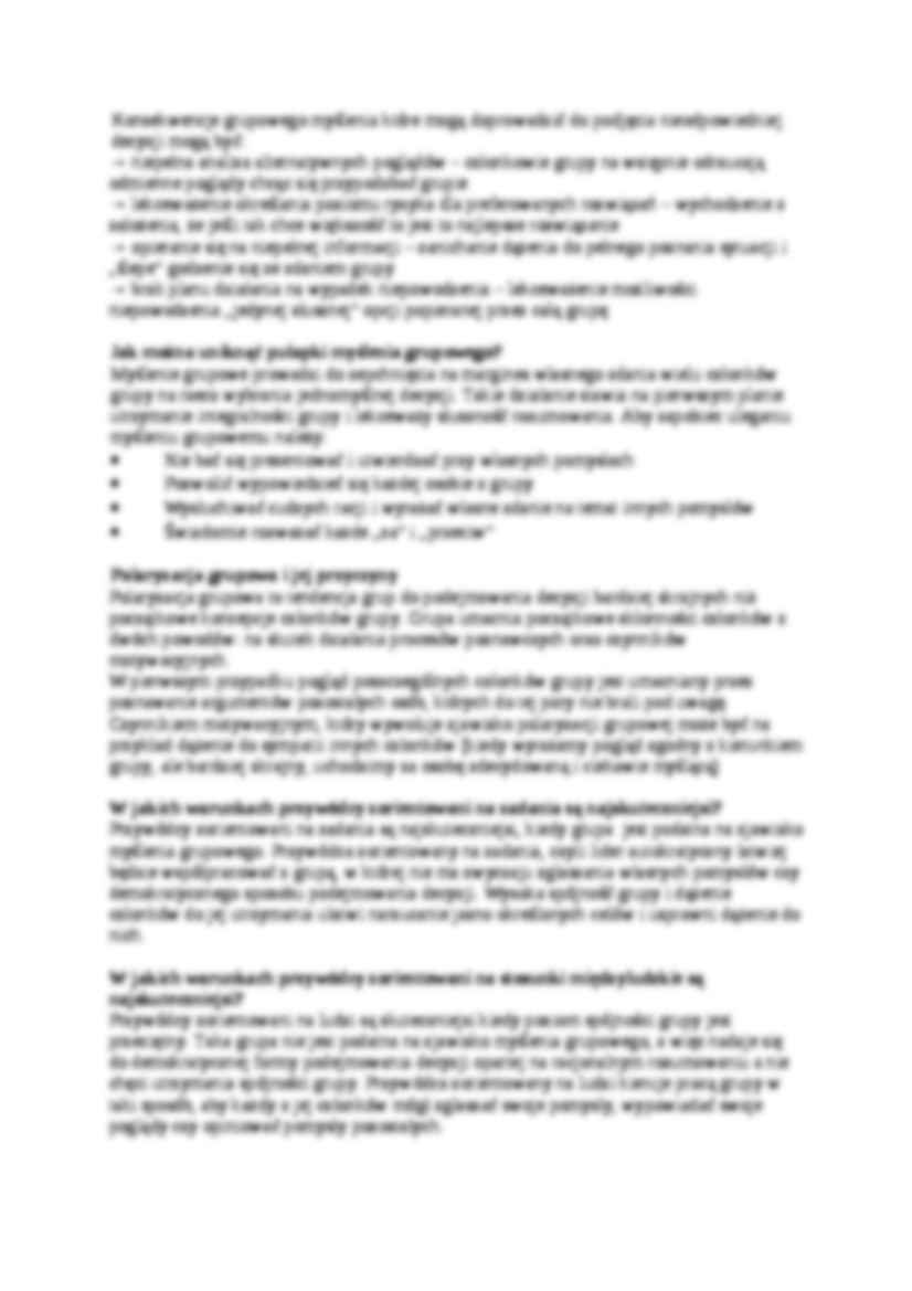 Psychologia społeczna - ćwiczenia, mgr Sylwia Stecka - strona 3