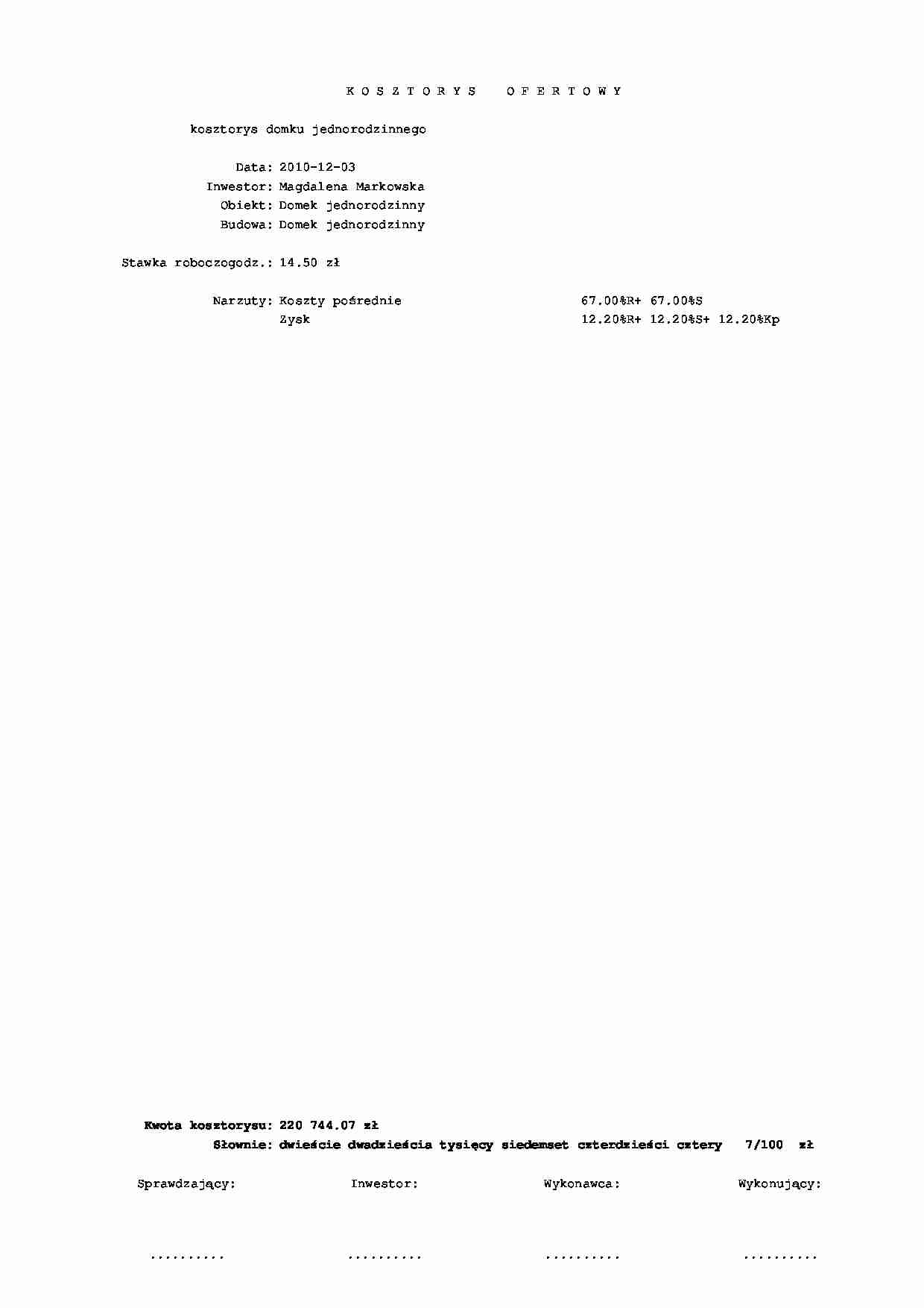 ekonomika budownictwa - materiały z ćwiczeń - strona 1