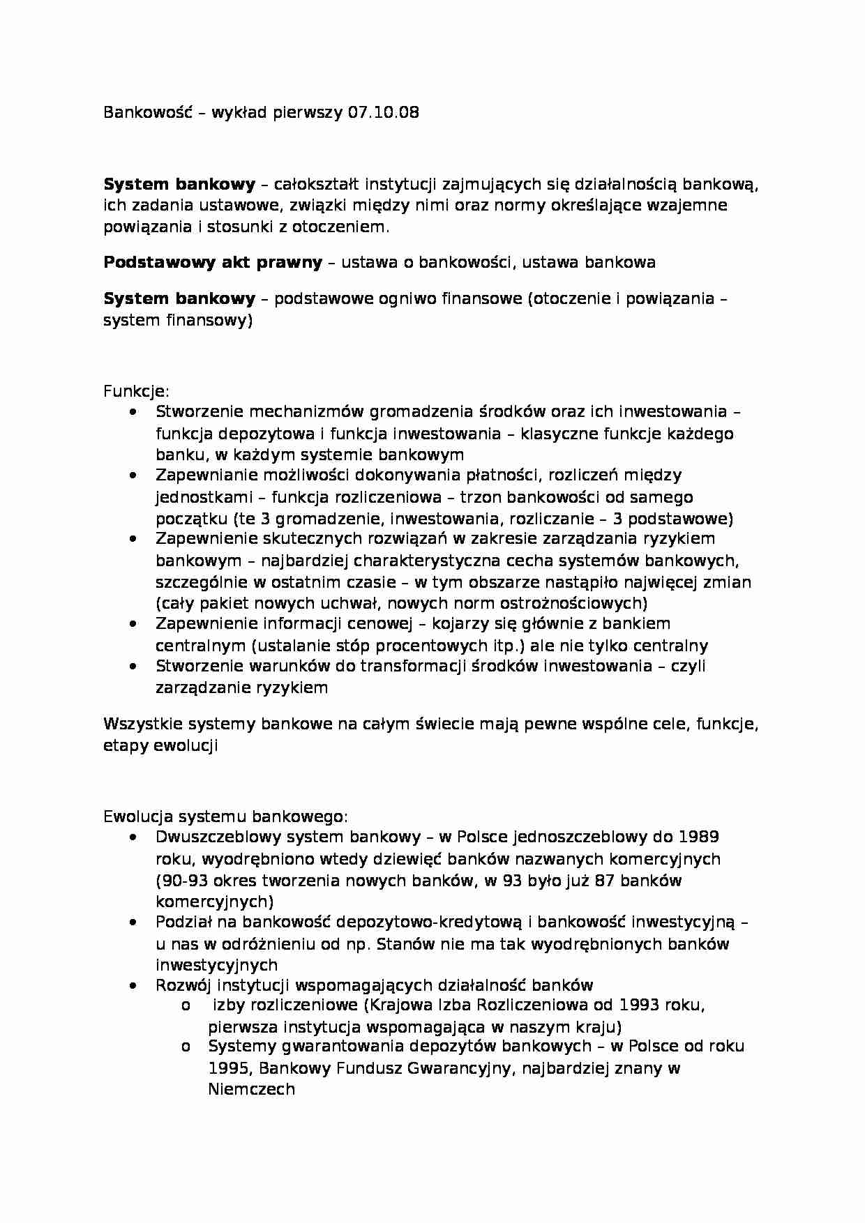 Bankowość - system bankowy - strona 1